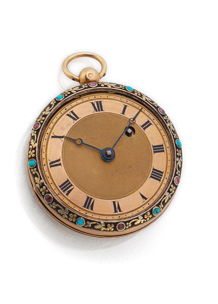 <b>A GOLD SPINDLE POCKET WATCH</b>