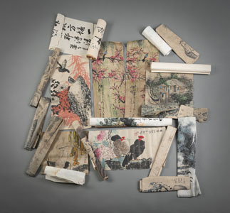 <b>A GROUP OF UNMOUNTED PAINTING AND CALLIGRAPHY SCROLLS</b>