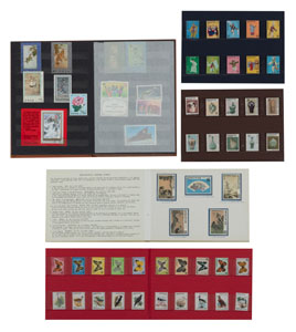 <b>FIVE ALBUMS CONTAINING KOREAN POSTAGE STAMPS</b>