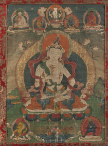 <b>Thangka mit Darstellung des Vajrasattva</b>