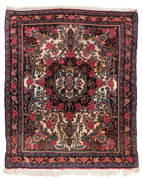 <b>Altes Sarouk Pochti mit Rosenornamentik</b>