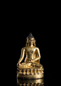 <b>Feuervergoldete Bronze des Buddha Shakyamuni</b>