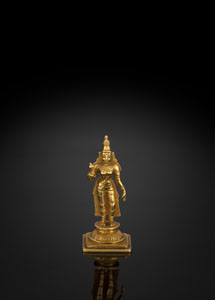 <b>Feine Goldfigur der Sri Devi</b>