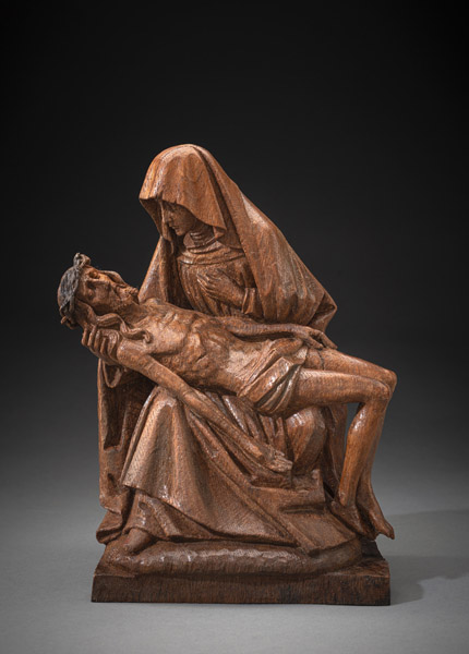 <b>A GOTHIC OAK WOOD PIETA</b>