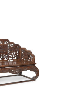 <b>A FINELY CARVED HARDWOOD THRONE</b>