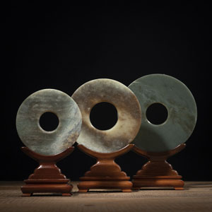<b>THREE JADE 'BI' DISCS</b> <b>THREE JADE 'BI' DISCS</b>