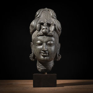 <b>A STONE HEAD OF SHIVA</b>