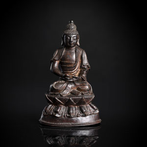 <b>Bronze des Buddha auf einem Lotus</b>