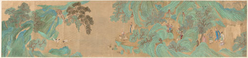 <b>Querrolle mit Jiang Taigongs Begegnung mit dem König Wen von Zhou am Fluss Wei nach Wan Shouqi</b>