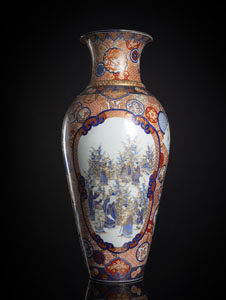<b>Große Koransha-Vase mit Dekor der  'Sieben Weisen im Bambushain'</b>