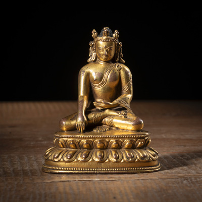 <b>Feuervergoldete Bronze des Buddha</b>