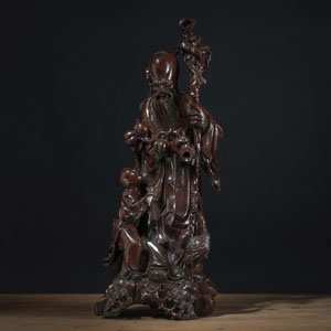 <b>A LARGE WOOD CARVING OF SHOULAO</b>