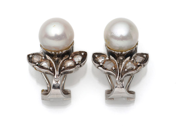 <b>Antike Perlen Brillant Ohrstecker</b>