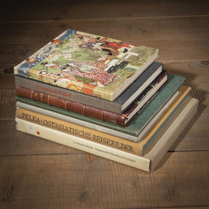 <b>SEVEN BOOKS ON JAPANESE ART, A.O. JULIUS KURTH: SHARAKU, 1910; OTTO PELKA: [EAST ASIAN TRAVEL PICTURES IN THE APPLIED ARTS OF THE 18TH C.], 1924</b>