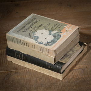 <b>THREE CREPE PAPER BOOKS, TWO TRANSLATED BY KARL FLORENZ</b>