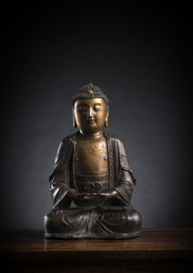 <b>Große Bronze des Buddha Shakayamuni im Meditationssitz</b>