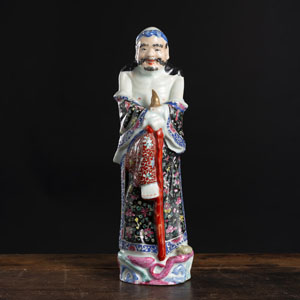 <b>A POLYCHROME PORCELAIN FIGURE OF LI TIEGUAI</b> <b>A POLYCHROME PORCELAIN FIGURE OF LI TIEGUAI</b>