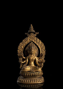 <b>Feuervergoldete Bronze der Mahalakshmi</b>