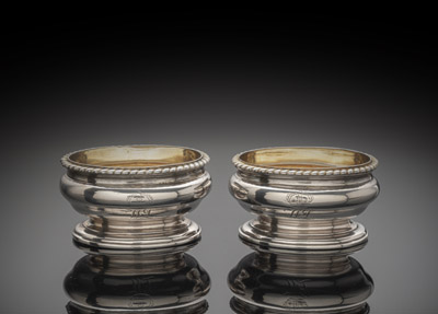 <b>Paar Salièren mit Monogramm Wilhelm von Hessen-Kassel</b>