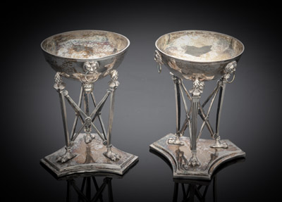 <b>Paar dekorative Empire-Salièren</b>