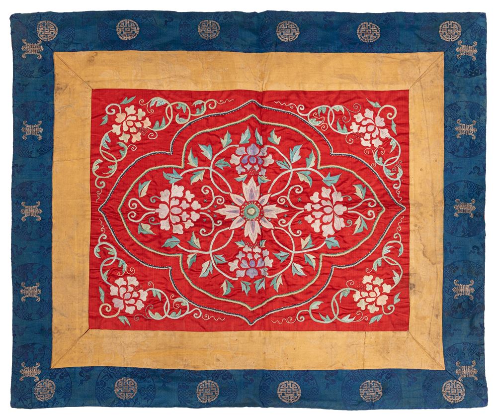 <b>A FLORAL SILK EMBROIDERY</b>