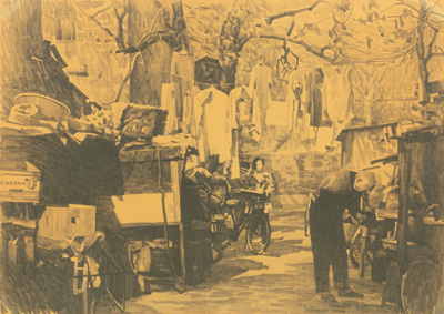 <b>KUANG HAN (B. 1961): THREE DRAWINGS OF BEIJING´S HUTONGS</b>