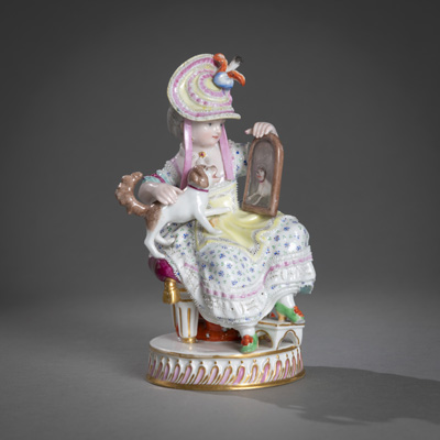 <b>Dame mit Hund und Spiegel</b>