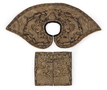 <b>A VERY RARE AND FINE RANK BADGE AND A COURT COLLAR IIN RICH GOLD EMBROIDERY FOR A GROOM</b>