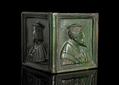 <b>Zwei Kacheln als Ofen-Eck-Kachel</b> <b>Zwei Kacheln als Ofen-Eck-Kachel</b>