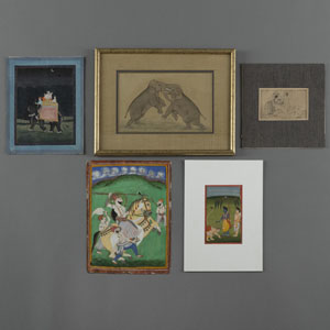<b>FOUR MINIATURE PAINTINGS AND A DRAWING</b>