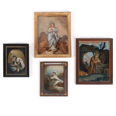 <b>Vier Hinterglasbilder</b> <b>Vier Hinterglasbilder</b>