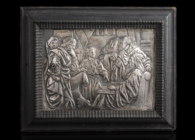 <b>A SILVER RELIEF - JESUS TEACHES IN THE TEMPLE</b>