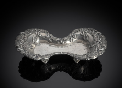 <b>A ROCOCO STYLE SILVER FOOTED BOWL</b>