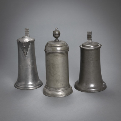 <b>Kanne, Humpen und Stitze aus Zinn</b> <b>Kanne, Humpen und Stitze aus Zinn</b>