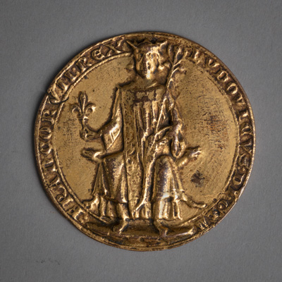 <b>Siegelplakette mit Bildnis des Königs Ludwig IX von Frankreich</b>