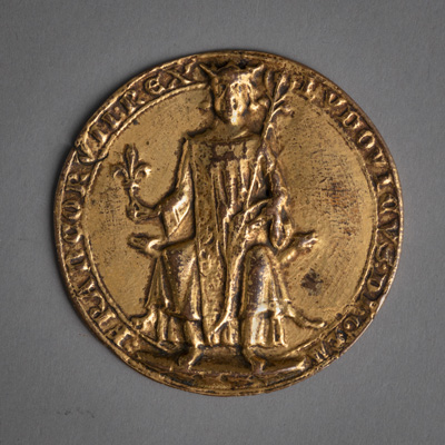 <b>Siegelplakette mit Bildnis des Königs Ludwig IX von Frankreich</b> <b>Siegelplakette mit Bildnis des Königs Ludwig IX von Frankreich</b>
