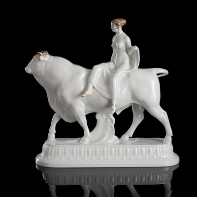 <b>Braut als Europa auf dem Stier aus dem Tafelaufsatz 