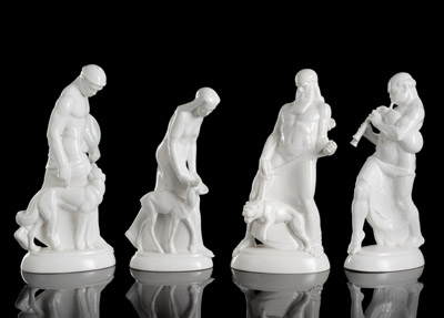 <b>FOUR FIGURINES FROM THE 