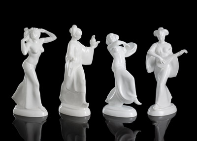 <b>FOUR FIGURINES FROM THE 