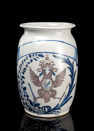 <b>Albarello mit Wappen von St. Emmeram - Regensburg</b> <b>Albarello mit Wappen von St. Emmeram - Regensburg</b>