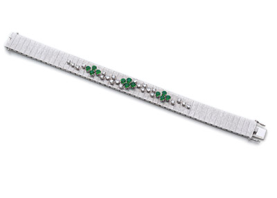 <b>Smaragd-Brillant-Armband</b>