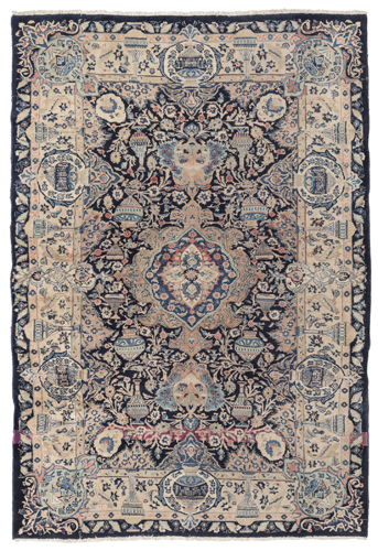 <b>Opulently patterned Kashmar medallion carpet</b>