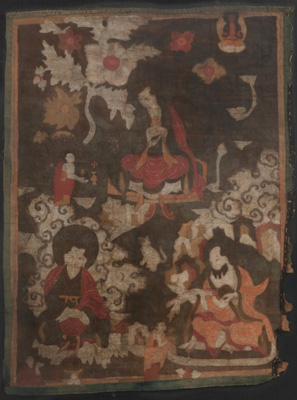 <b>Thangka mit Darstellung von drei Mönchen</b>