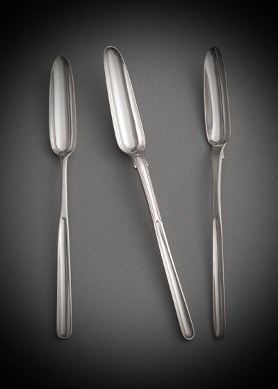 <b>Drei silberne Marklöffel</b>