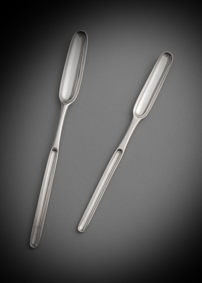 <b>Zwei George II Marklöffel</b>