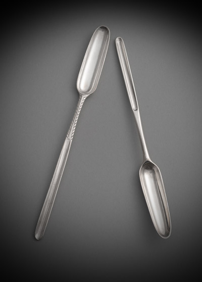 <b>Zwei George III Marklöffel</b>