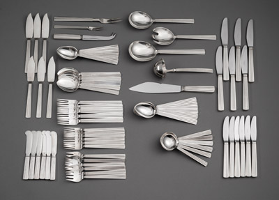 <b>A DANISH STERLING SILVER CUTLERY FOR 6 PEOPLE</b>