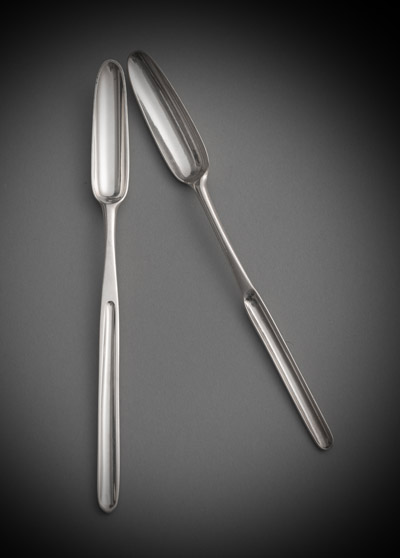 <b>Zwei silberne Marklöffel</b>