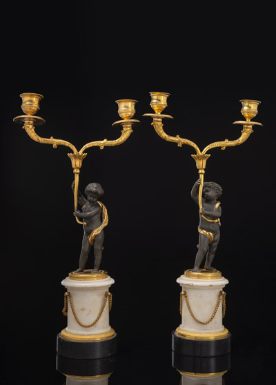 <b>Paar Empire-Girandolen</b> <b>Paar Empire-Girandolen</b>