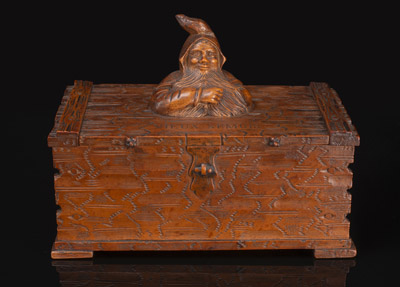 <b>Zigarren-Schatulle mit Zwerg</b> <b>Zigarren-Schatulle mit Zwerg</b>